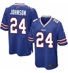 Men's Nike Buffalo Bills #24 Taron Johnson Game Royal Blue Team Color NFL Jersey