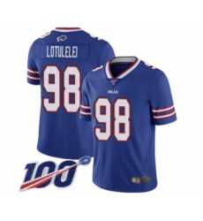 Men's Buffalo Bills #98 Star Lotulelei Royal Blue Team Color Vapor Untouchable Limited Player 100th Season Football Jersey