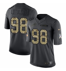 Youth Nike Buffalo Bills #98 Star Lotulelei Limited Black 2016 Salute to Service NFL Jersey