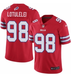 Youth Nike Buffalo Bills #98 Star Lotulelei Limited Red Rush Vapor Untouchable NFL Jersey
