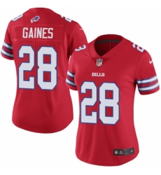 Women's Nike Buffalo Bills #28 Phillip Gaines Limited Red Rush Vapor Untouchable NFL Jersey