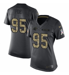 Women's Nike Carolina Panthers #95 Dontari Poe Limited Black 2016 Salute to Service NFL Jersey