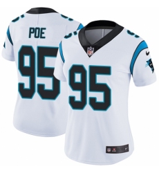 Women's Nike Carolina Panthers #95 Dontari Poe White Vapor Untouchable Limited Player NFL Jersey