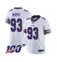 Men's Buffalo Bills #93 Trent Murphy White Vapor Untouchable Limited Player 100th Season Football Jersey