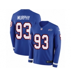 Youth Nike Buffalo Bills #93 Trent Murphy Limited Royal Blue Therma Long Sleeve NFL Jersey