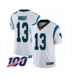 Men's Carolina Panthers #13 Jarius Wright White Vapor Untouchable Limited Player 100th Season Football Jersey