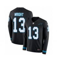 Men's Nike Carolina Panthers #13 Jarius Wright Limited Black Therma Long Sleeve NFL Jersey