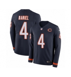 Men's Nike Chicago Bears #4 Chase Daniel Limited Navy Blue Therma Long Sleeve NFL Jersey