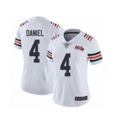 Women's Chicago Bears #4 Chase Daniel White 100th Season Limited Football Jersey