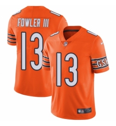 Men's Nike Chicago Bears #13 Bennie Fowler III Limited Orange Rush Vapor Untouchable NFL Jersey