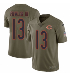 Youth Nike Chicago Bears #13 Bennie Fowler III Limited Olive 2017 Salute to Service NFL Jersey