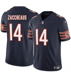 Men's Chicago Bears #14 Olamide Zaccheaus Navy 2025 F.U.S.E. Vapor Football Stitched Jersey