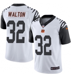 Men's Nike Cincinnati Bengals #32 Mark Walton Limited White Rush Vapor Untouchable NFL Jersey