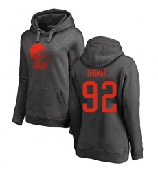 NFL Women's Nike Cleveland Browns #92 Chad Thomas Ash One Color Pullover Hoodie