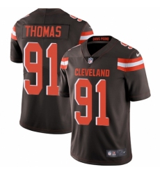 Youth Nike Cleveland Browns #91 Chad Thomas Brown Team Color Vapor Untouchable Limited Player NFL Jersey