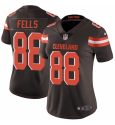 Women's Nike Cleveland Browns #88 Darren Fells Brown Team Color Vapor Untouchable Limited Player NFL Jersey
