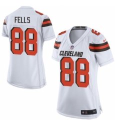 Women's Nike Cleveland Browns #88 Darren Fells Game White NFL Jersey