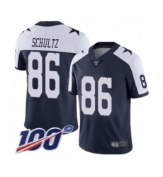 Men's Dallas Cowboys #86 Dalton Schultz Navy Blue Throwback Alternate Vapor Untouchable Limited Player 100th Season Football Jersey