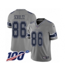 Youth Dallas Cowboys #86 Dalton Schultz Limited Gray Inverted Legend 100th Season Football Jersey