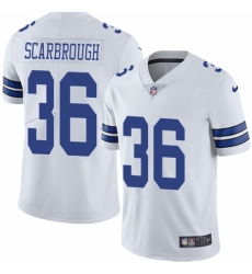 Men's Nike Dallas Cowboys #36 Bo Scarbrough White Vapor Untouchable Limited Player NFL Jersey