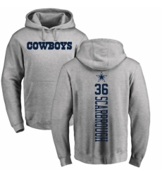 NFL Nike Dallas Cowboys #36 Bo Scarbrough Ash Backer Pullover Hoodie