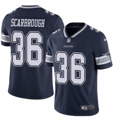 Youth Nike Dallas Cowboys #36 Bo Scarbrough Navy Blue Team Color Vapor Untouchable Limited Player NFL Jersey