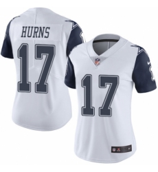 Women's Nike Dallas Cowboys #17 Allen Hurns Limited White Rush Vapor Untouchable NFL Jersey