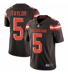 Youth Nike Cleveland Browns #5 Tyrod Taylor Brown Team Color Vapor Untouchable Limited Player NFL Jersey