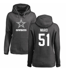 NFL Women's Nike Dallas Cowboys #51 Jihad Ward Ash One Color Pullover Hoodie