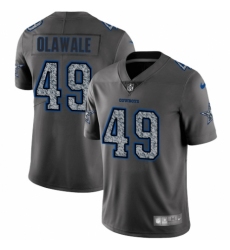 Men's Nike Dallas Cowboys #49 Jamize Olawale Gray Static Vapor Untouchable Limited NFL Jersey