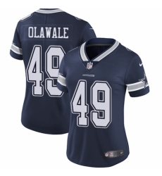 Women's Nike Dallas Cowboys #49 Jamize Olawale Navy Blue Team Color Vapor Untouchable Limited Player NFL Jersey