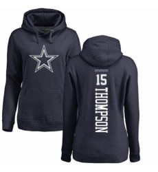 NFL Women's Nike Dallas Cowboys #15 Deonte Thompson Navy Blue Backer Pullover Hoodie