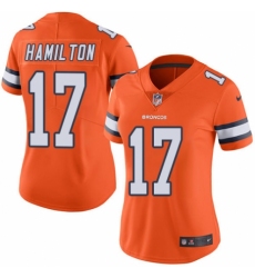 Women's Nike Denver Broncos #17 DaeSean Hamilton Limited Orange Rush Vapor Untouchable NFL Jersey
