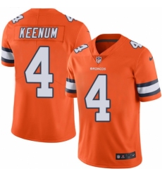 Men's Nike Denver Broncos #4 Case Keenum Limited Orange Rush Vapor Untouchable NFL Jersey