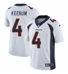 Men's Nike Denver Broncos #4 Case Keenum White Vapor Untouchable Limited Player NFL Jersey