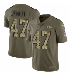 Men's Nike Denver Broncos #47 Josey Jewell Limited Olive/Camo 2017 Salute to Service NFL Jersey
