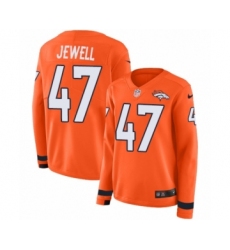 Women's Nike Denver Broncos #47 Josey Jewell Limited Orange Therma Long Sleeve NFL Jersey