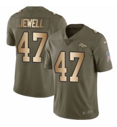 Youth Nike Denver Broncos #47 Josey Jewell Limited Olive/Gold 2017 Salute to Service NFL Jersey