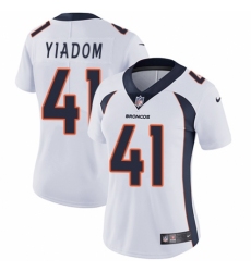 Women's Nike Denver Broncos #41 Isaac Yiadom White Vapor Untouchable Limited Player NFL Jersey