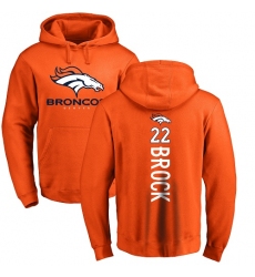 NFL Nike Denver Broncos #22 Tramaine Brock Orange Backer Pullover Hoodie