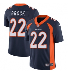 Youth Nike Denver Broncos #22 Tramaine Brock Navy Blue Alternate Vapor Untouchable Limited Player NFL Jersey