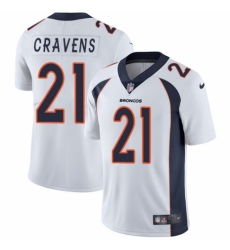 Men's Nike Denver Broncos #21 Su'a Cravens White Vapor Untouchable Limited Player NFL Jersey