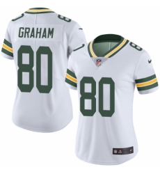 Women's Nike Green Bay Packers #80 Jimmy Graham White Vapor Untouchable Limited Player NFL Jersey