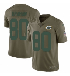 Youth Nike Green Bay Packers #80 Jimmy Graham Limited Olive 2017 Salute to Service NFL Jersey