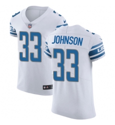 Nike Detroit Lions #33 Kerryon Johnson White Men's Stitched NFL Vapor Untouchable Elite Jersey