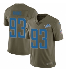 Youth Nike Detroit Lions #93 Da'Shawn Hand Limited Olive 2017 Salute to Service NFL Jersey
