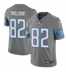 Youth Nike Detroit Lions #82 Luke Willson Limited Steel Rush Vapor Untouchable NFL Jersey
