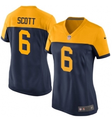 Women's Nike Green Bay Packers #6 JK Scott Limited Navy Blue Alternate NFL Jersey
