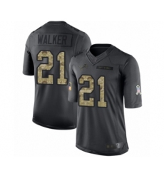 Youth Detroit Lions #21 Tracy Walker Limited Black 2016 Salute to Service Football Jersey