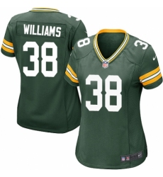 Women's Nike Green Bay Packers #38 Tramon Williams Game Green Team Color NFL Jersey